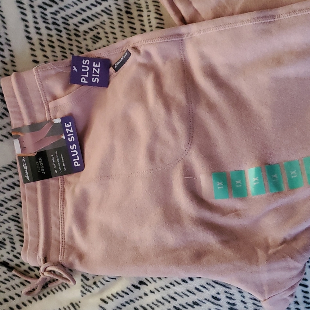 Eddie Bauer Pink Fleece Jogger Woman's Size 1X - Picture 3 of 12